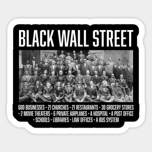 Black Wall Street Facts, Black History Sticker